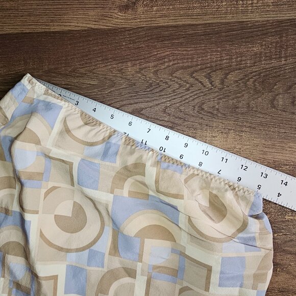 Banana Republic 100% Silk Pencil Skirt with Geometric Print, 2 - Picture 3 of 7